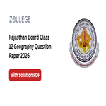 Rajasthan Board Class 12 Geography Question Paper 2026 with Solution Pdf